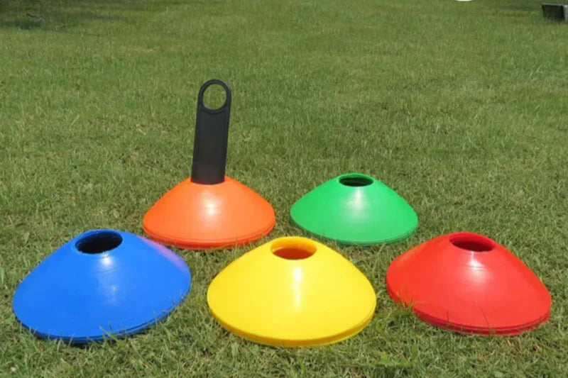 Kit com 10 Discos de Treinamento para Futebol - Cones de Agilidade para Exercícios e Obstáculos