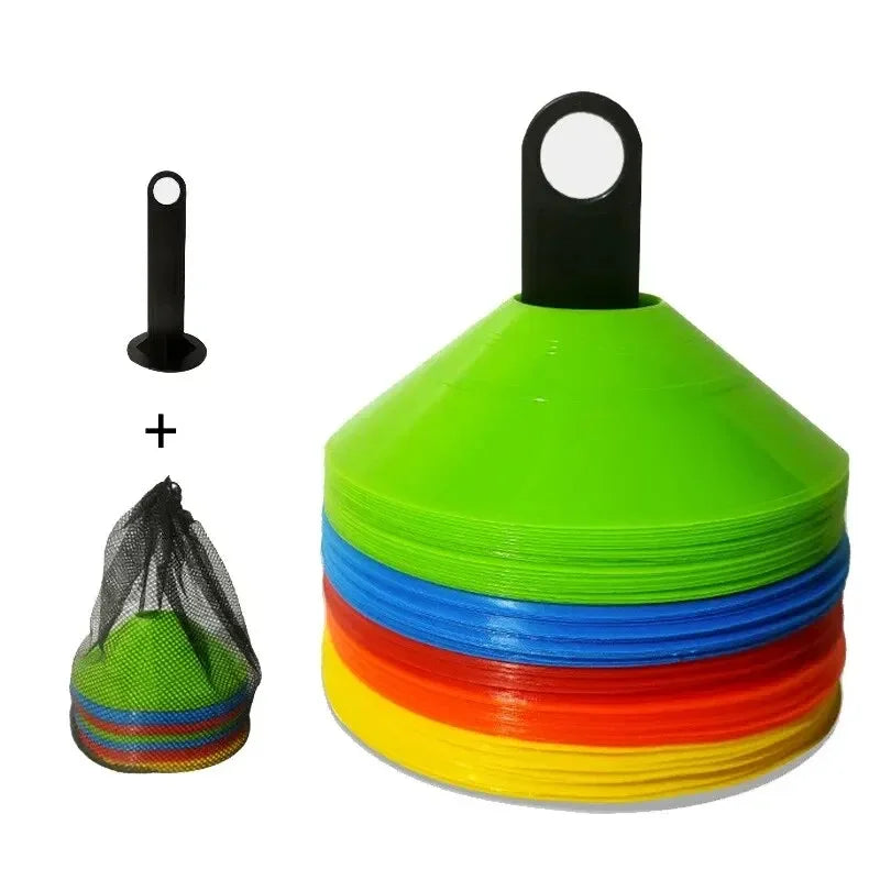 Kit com 10 Discos de Treinamento para Futebol - Cones de Agilidade para Exercícios e Obstáculos